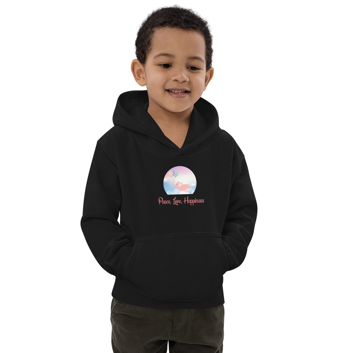 Peace, Love, Happiness Kids Hoodie