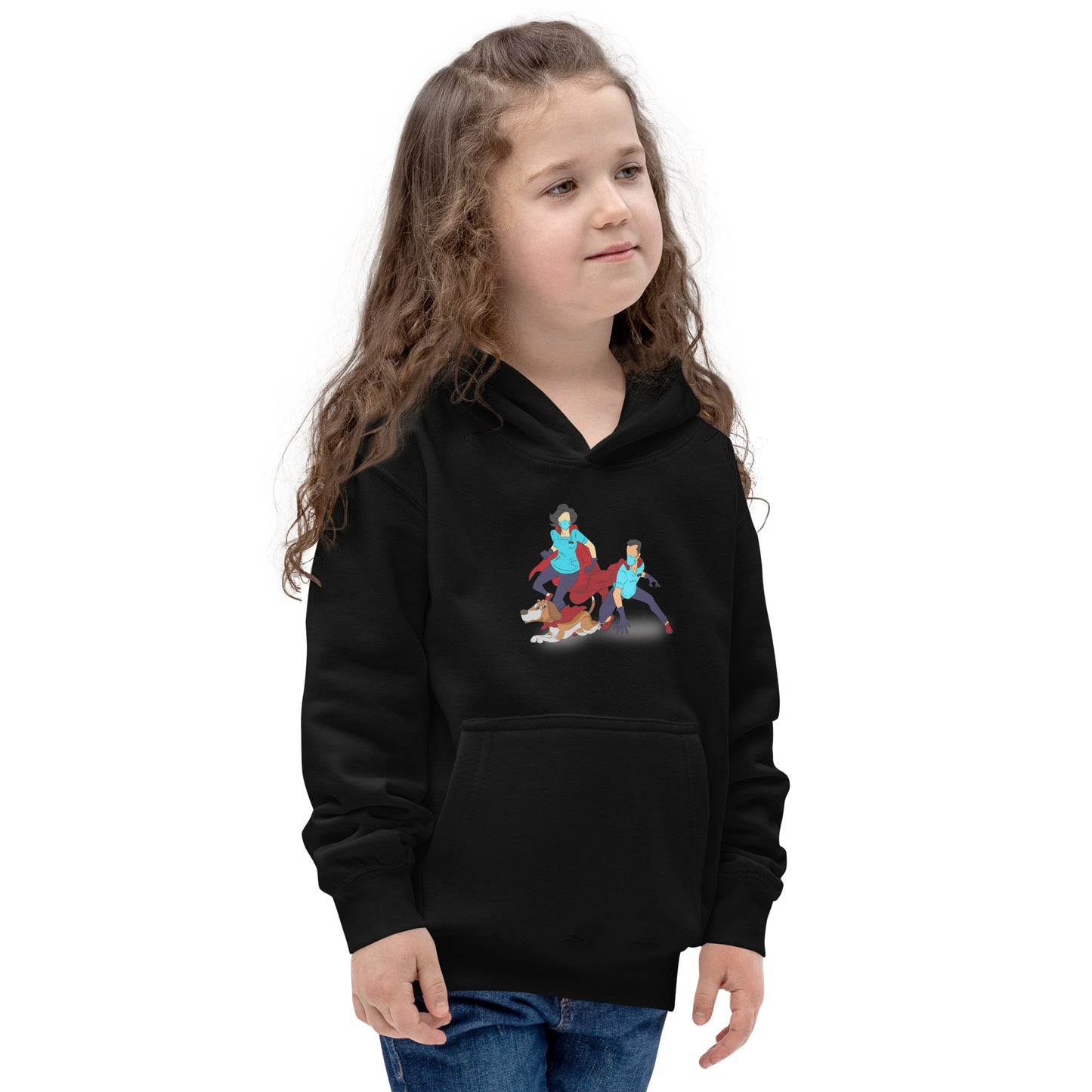 Superhero's With dog Kids Hoodie