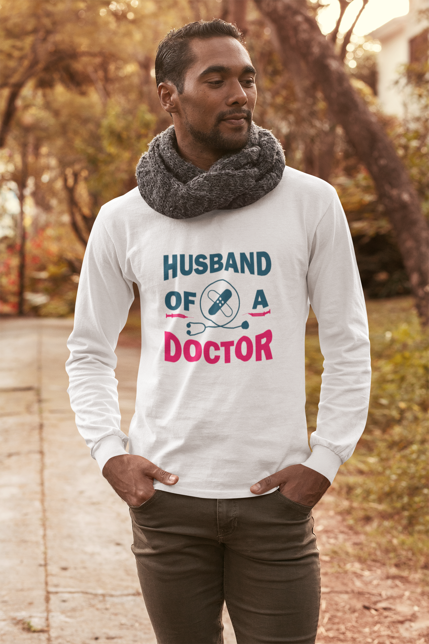 Husband Of A Doctor Unisex Long Sleeve Tee