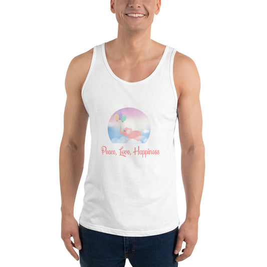 Peace, Love, Happiness Men's Unisex Tank Top