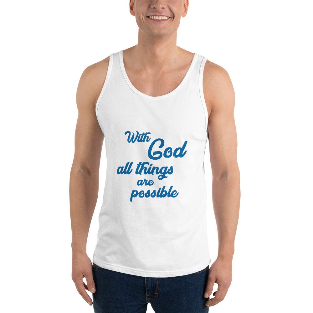 With God All Things Are Possible Unisex Tank Top