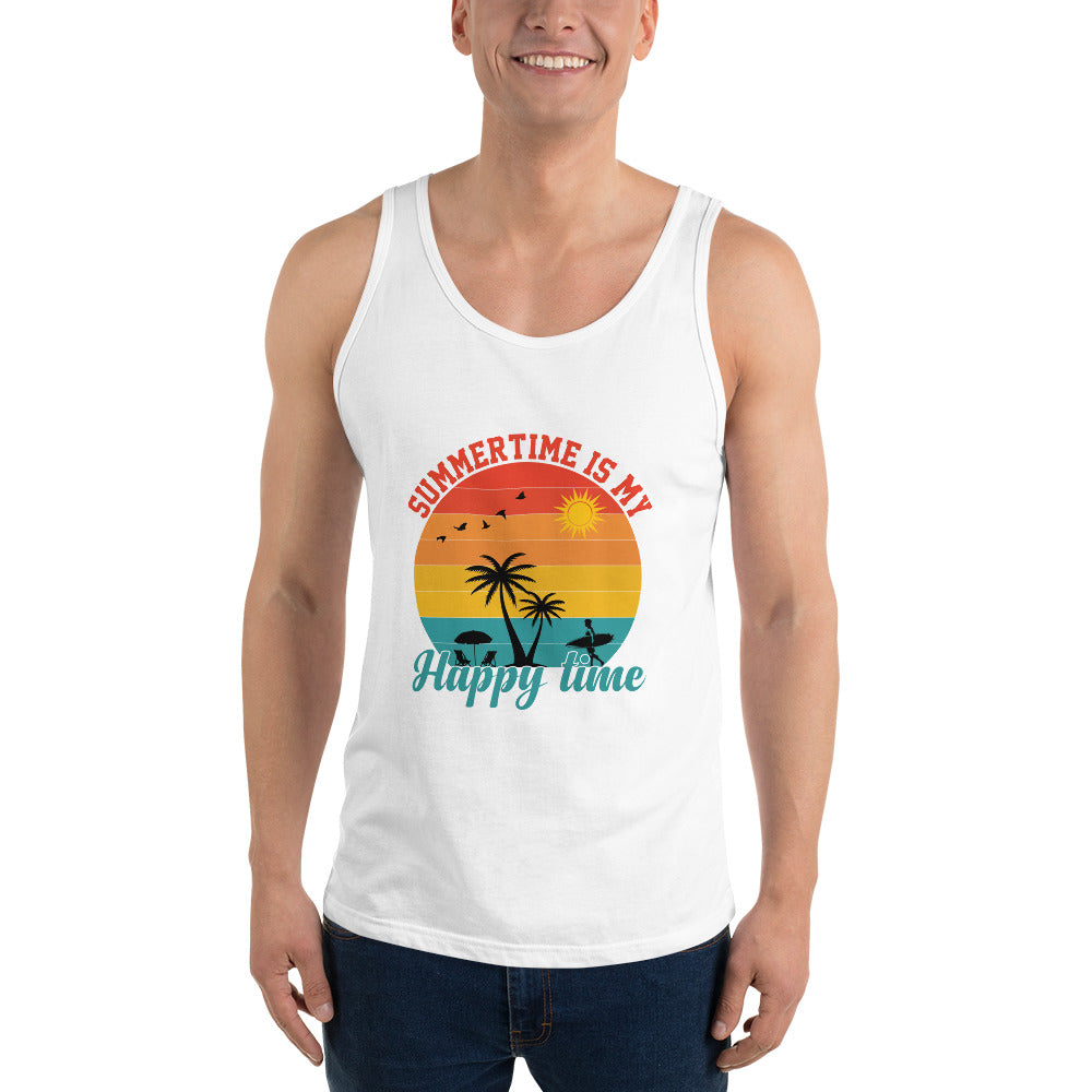 Summertime Is My happy time Men's Unisex Tank Top