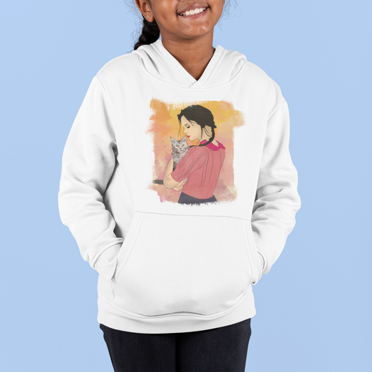 Girls With Cat Kids Hoodie