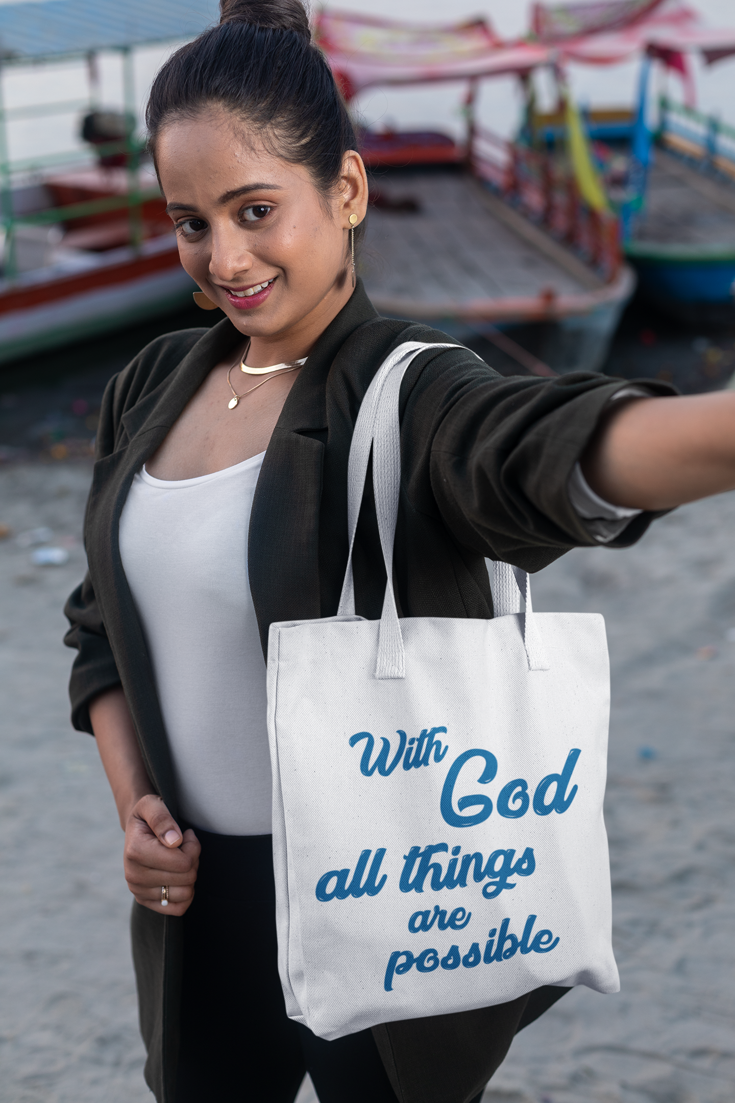 With God All Things Are Possible Tote bag