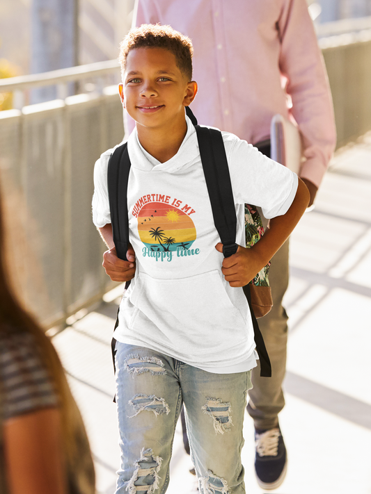 Summertime Is My Happy time Kids Hoodie