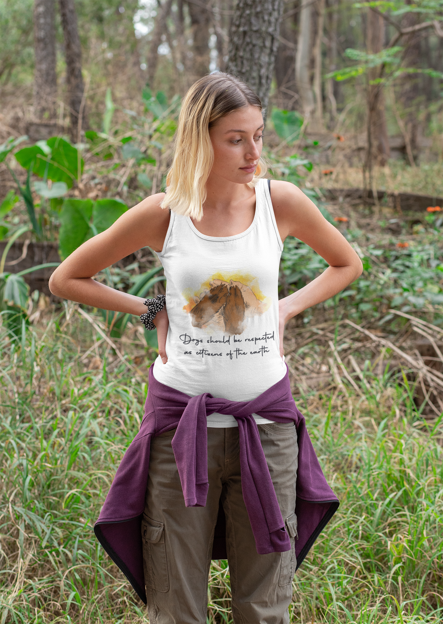 Dogs Should Be Respected Women's Racerback Tank