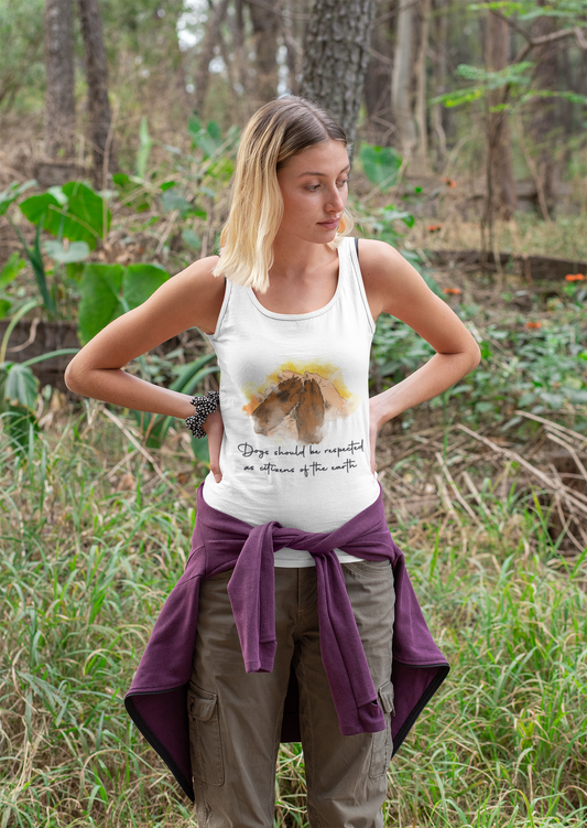 Dogs Should Be Respected Women's Racerback Tank