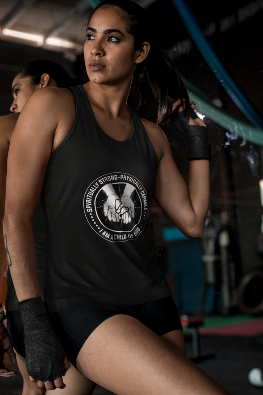 Spiritually Strong Physically Capable Women's Racerback Tank