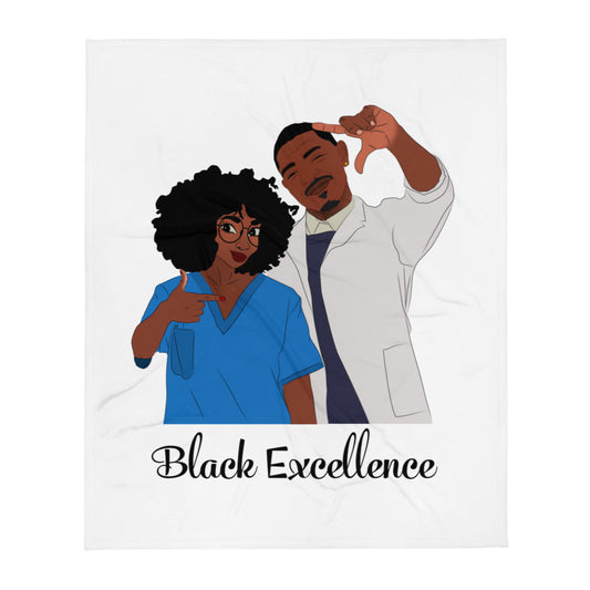 Black Excellence Throw Blanket