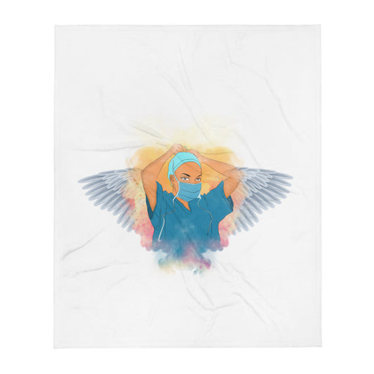 Nurse Is Angel Throw Blanket