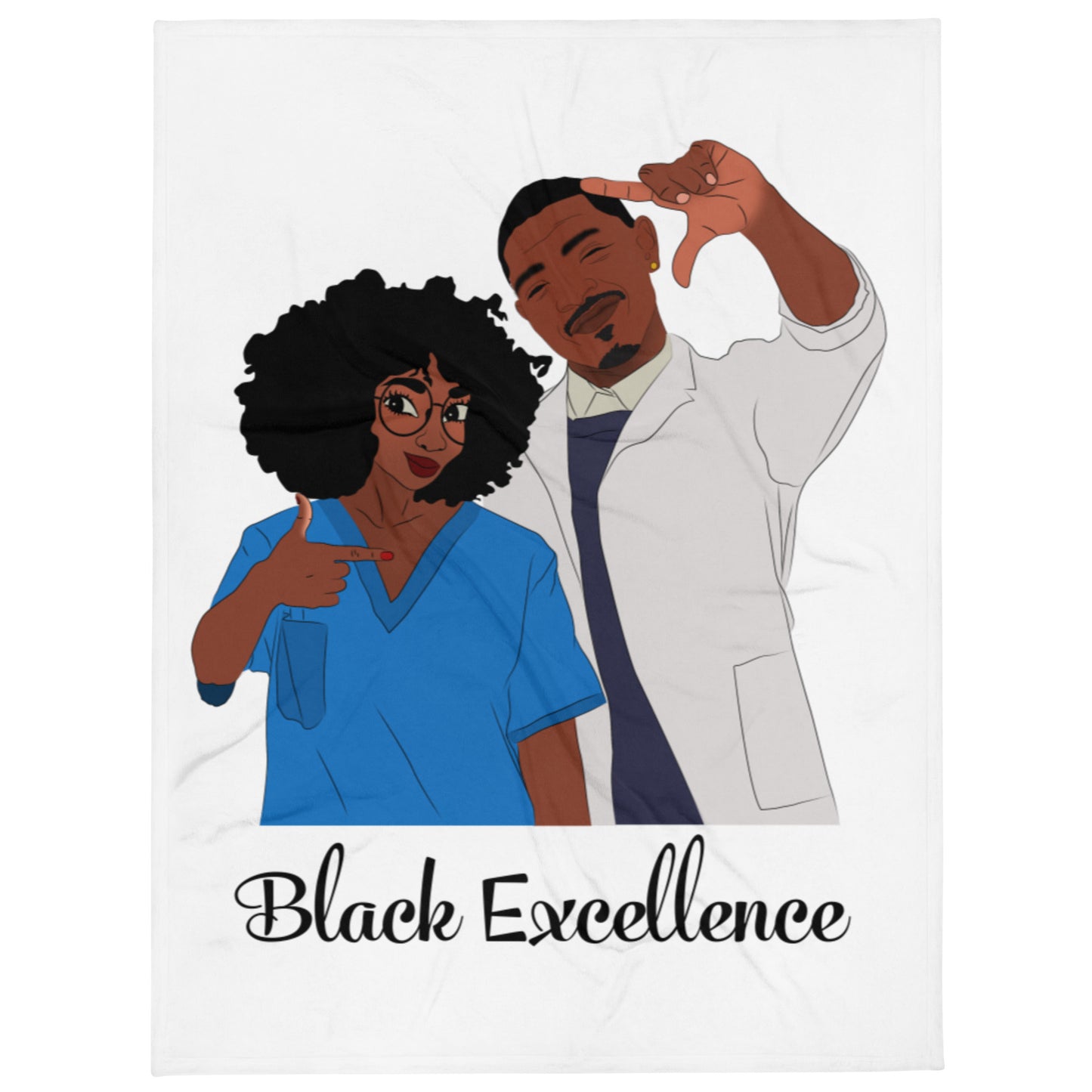 Black Excellence Throw Blanket