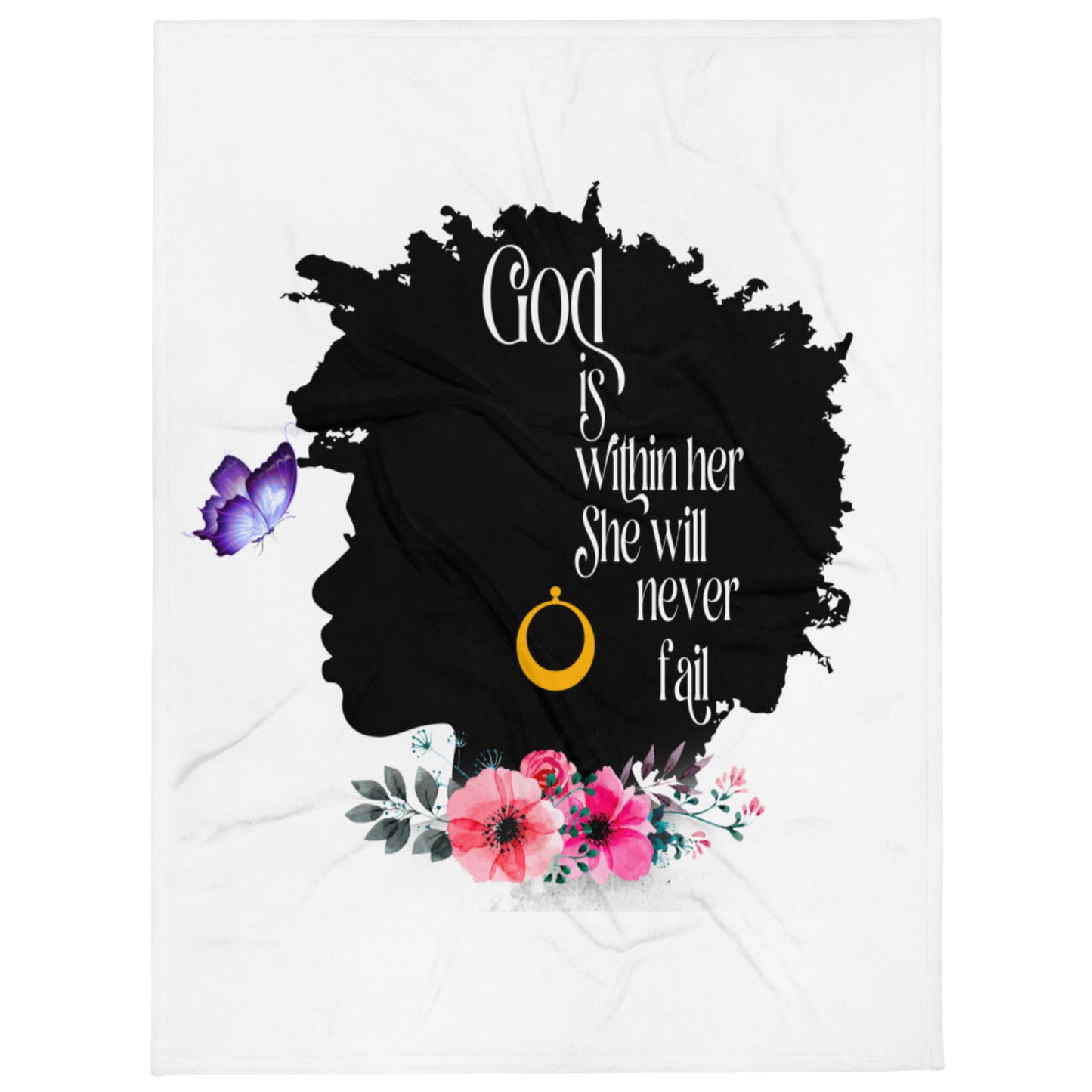 God Is Within Her Throw Blanket