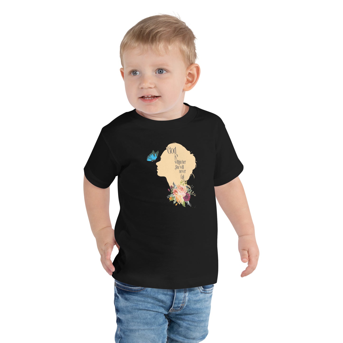 God Is Within Her Toddler Short Sleeve Tee