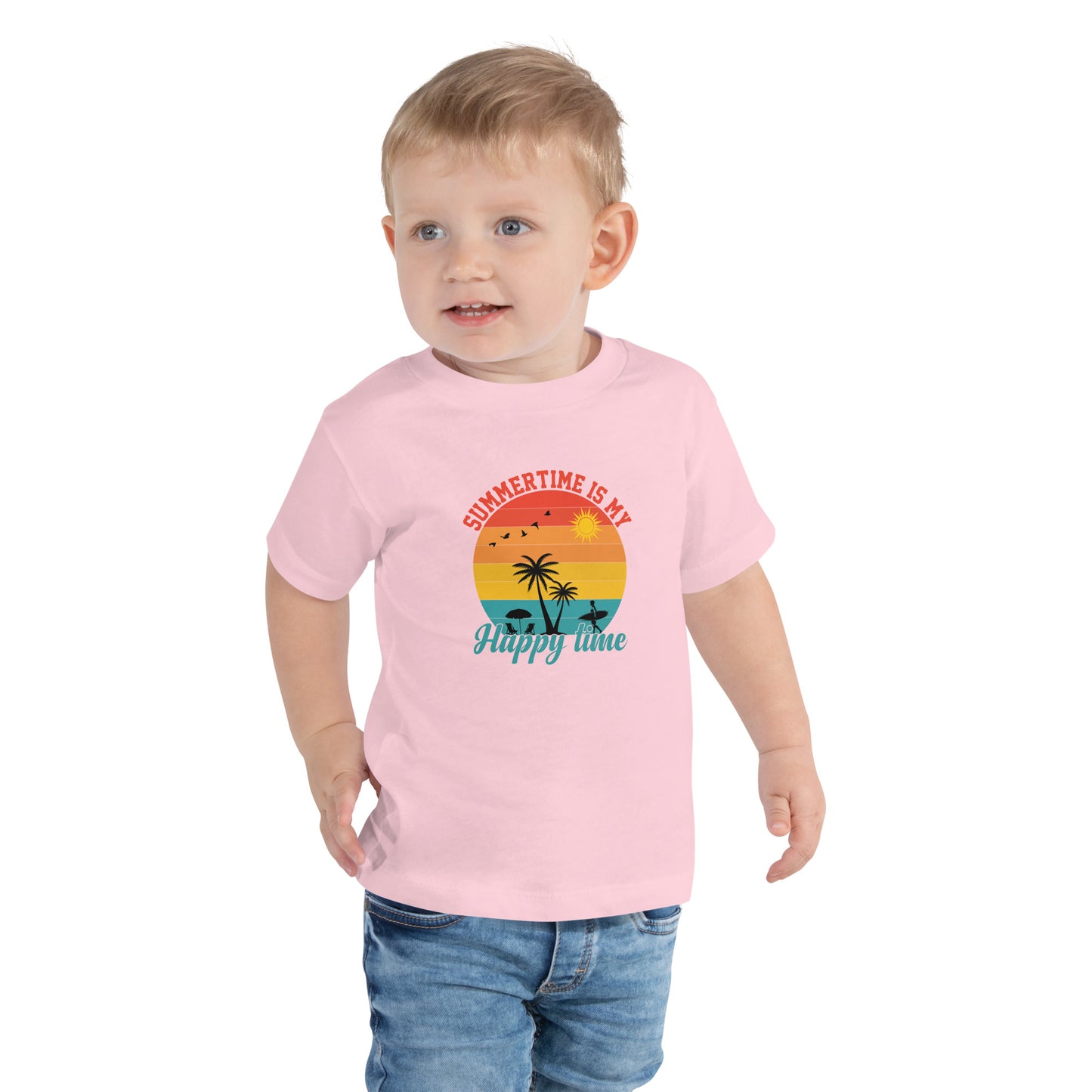 Summertime Is My Happy Time Toddler Short Sleeve Tee