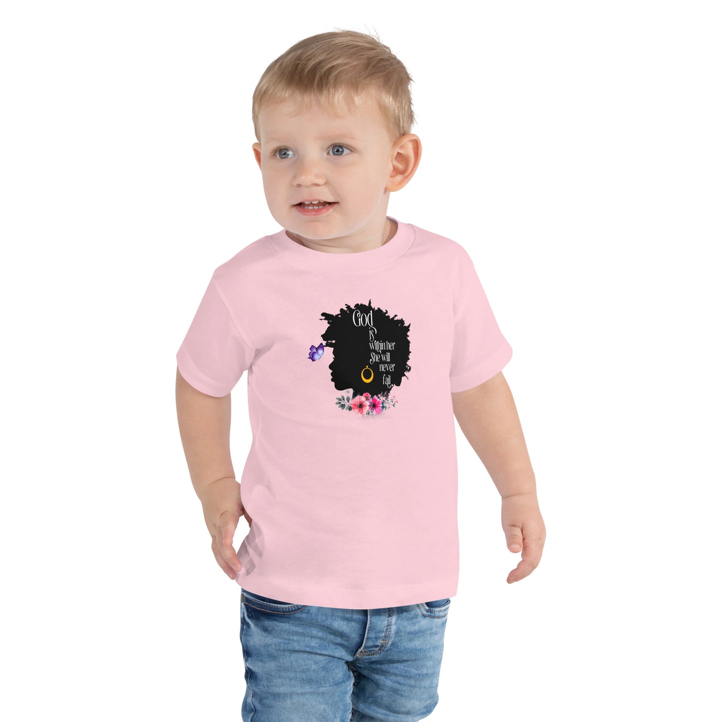 God Is Within Her Toddler Short Sleeve Tee