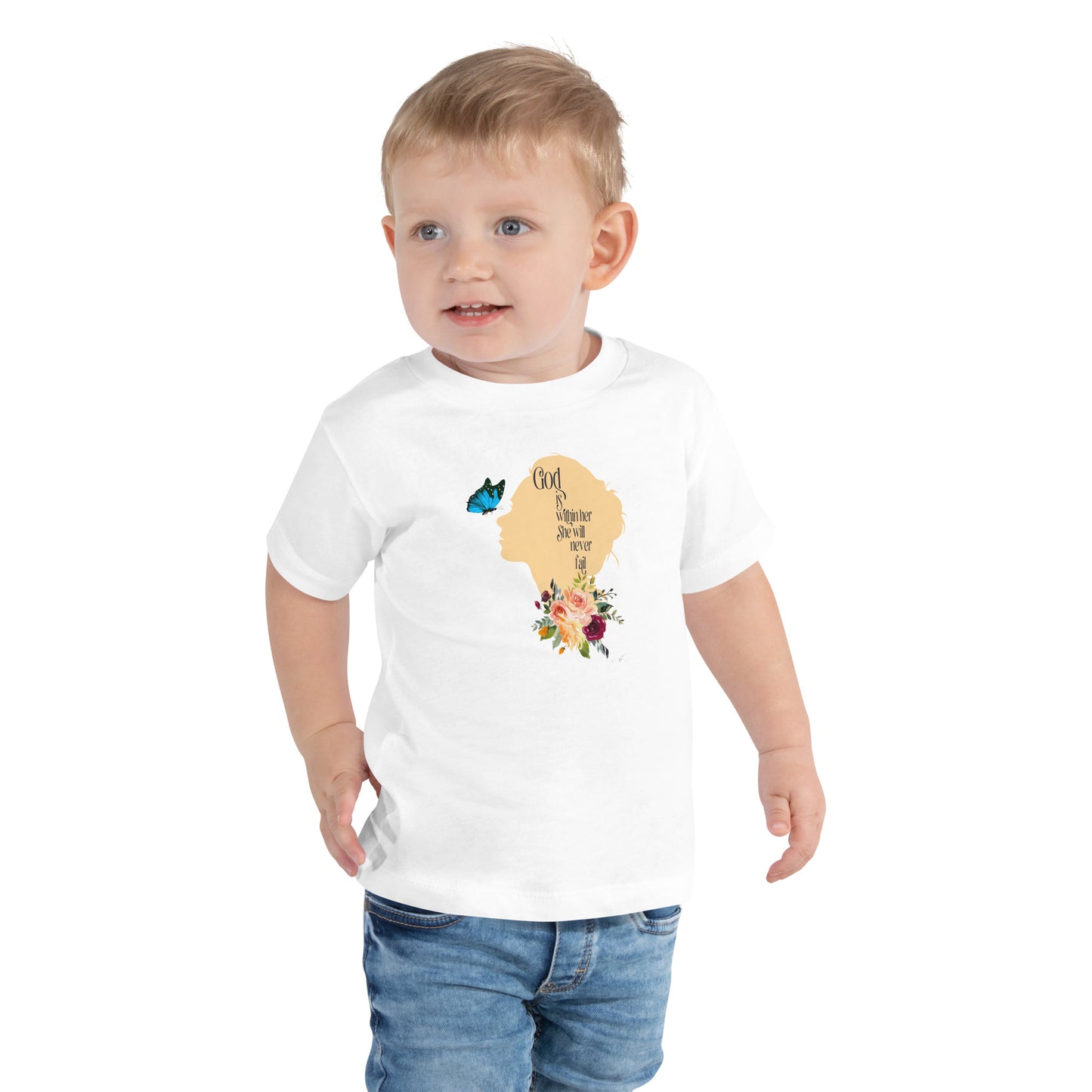 God Is Within Her Toddler Short Sleeve Tee