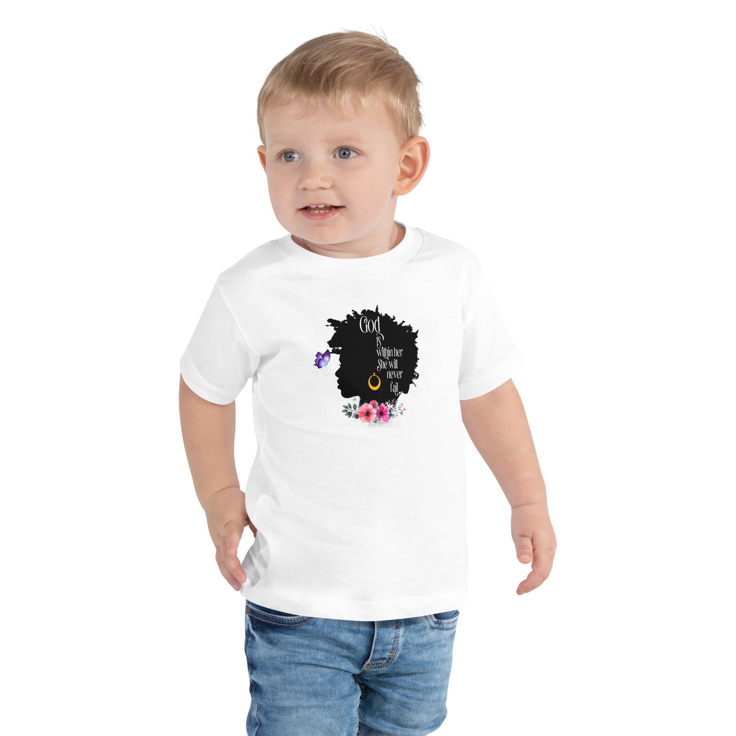 God Is Within Her Toddler Short Sleeve Tee