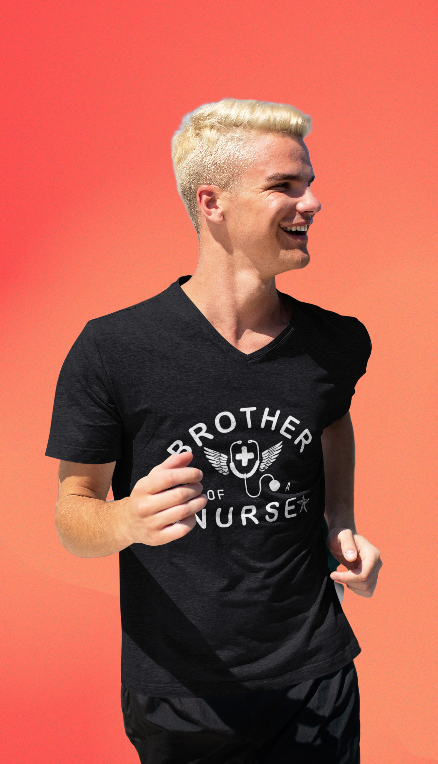 Brother Of A Nurse Men's V-Neck T-Shirt