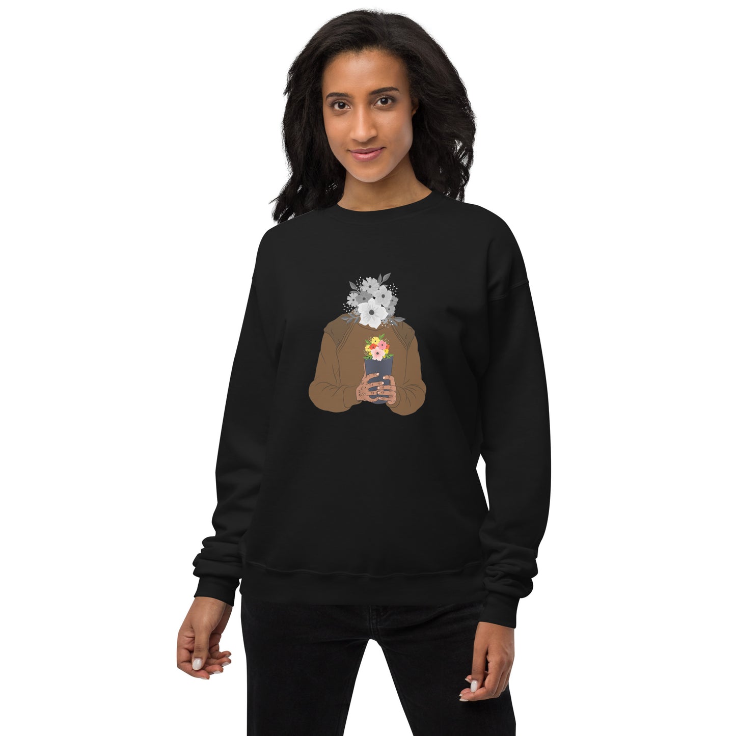 Flowers Unisex fleece sweatshirt