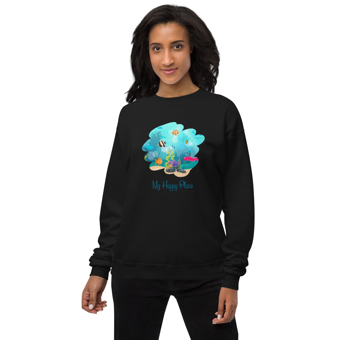 My Happy Place Unisex fleece sweatshirt