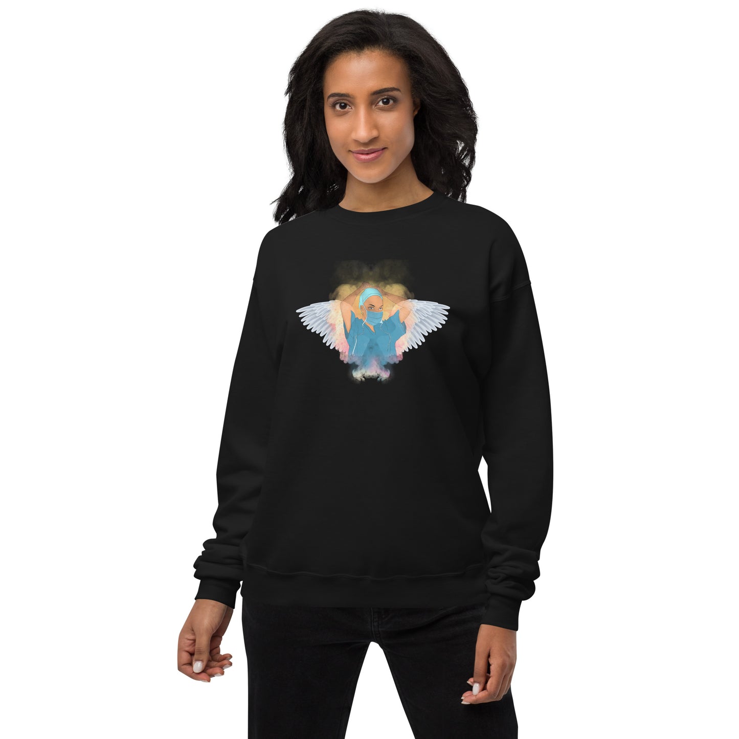 Nurse Is Angel Unisex fleece sweatshirt