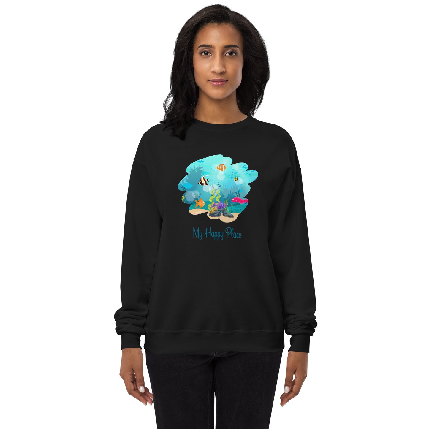 My Happy Place Unisex fleece sweatshirt