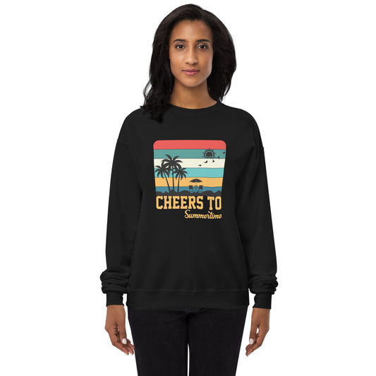 Cheers To Summertime Unisex fleece sweatshirt