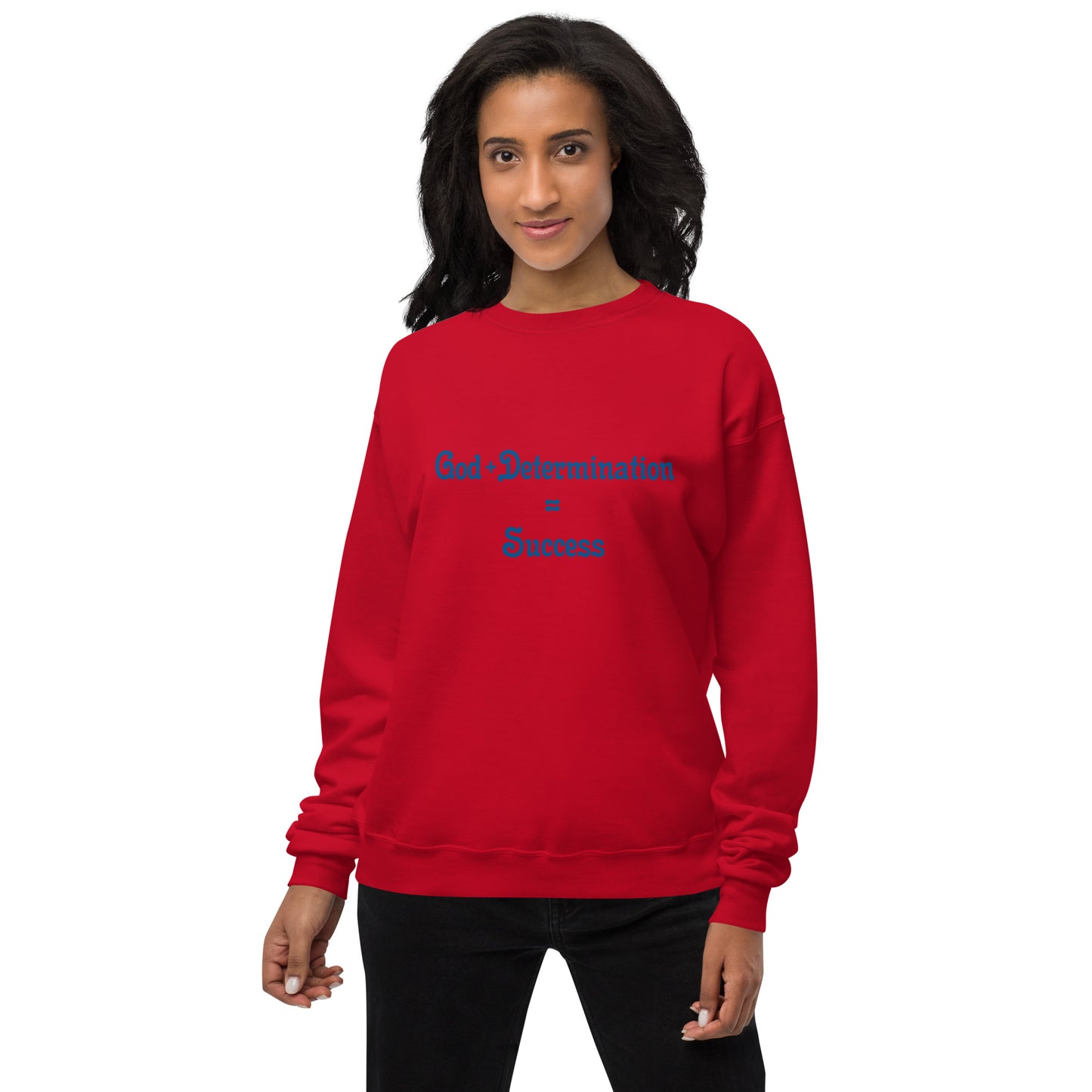 God + Determination = Success Unisex fleece sweatshirt