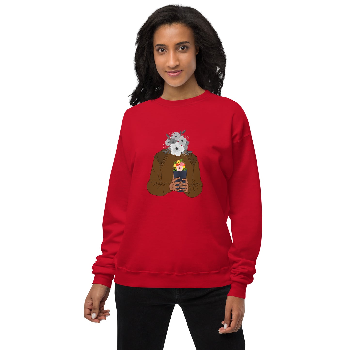 Flowers Unisex fleece sweatshirt