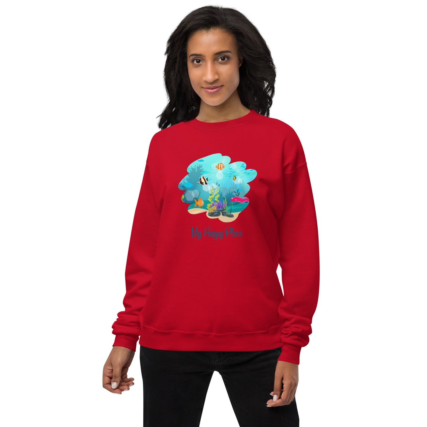 My Happy Place Unisex fleece sweatshirt