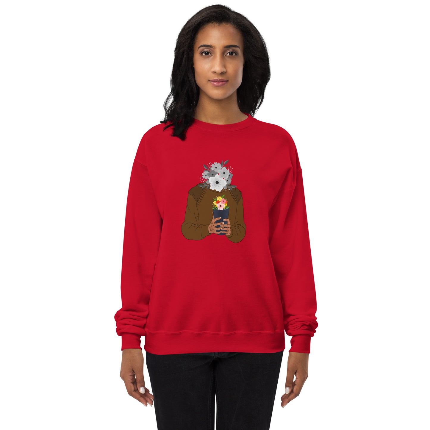 Flowers Unisex fleece sweatshirt