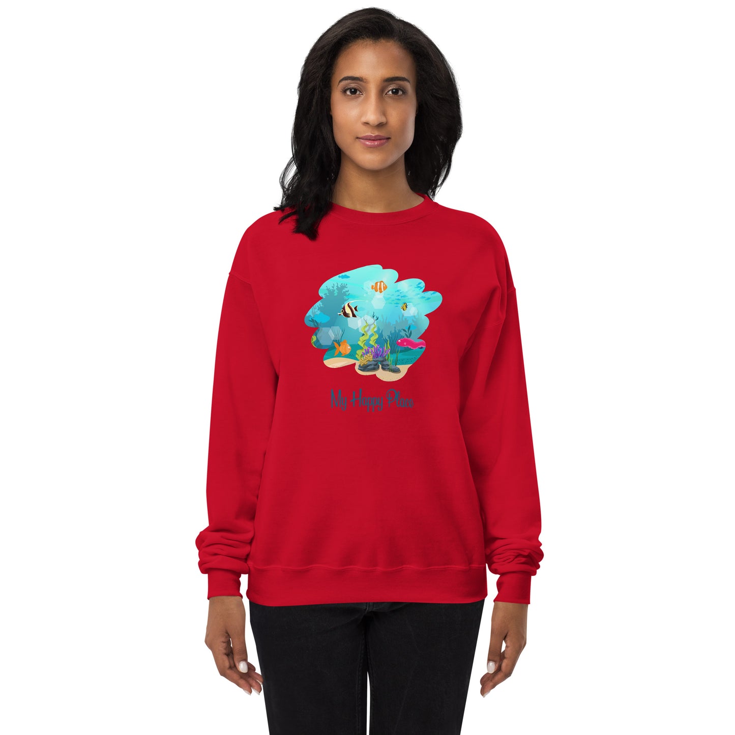 My Happy Place Unisex fleece sweatshirt