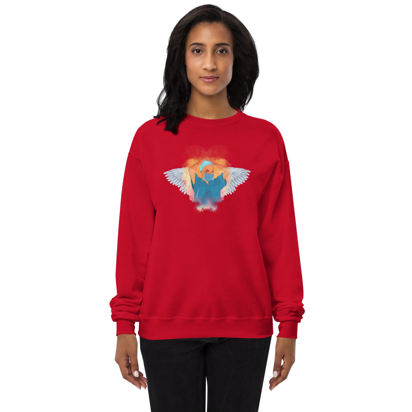 Nurse Is Angel Unisex fleece sweatshirt