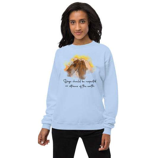 Dogs Should Be Respected Unisex fleece sweatshirt