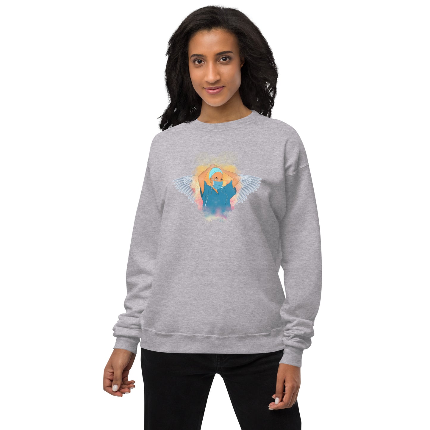 Nurse Is Angel Unisex fleece sweatshirt