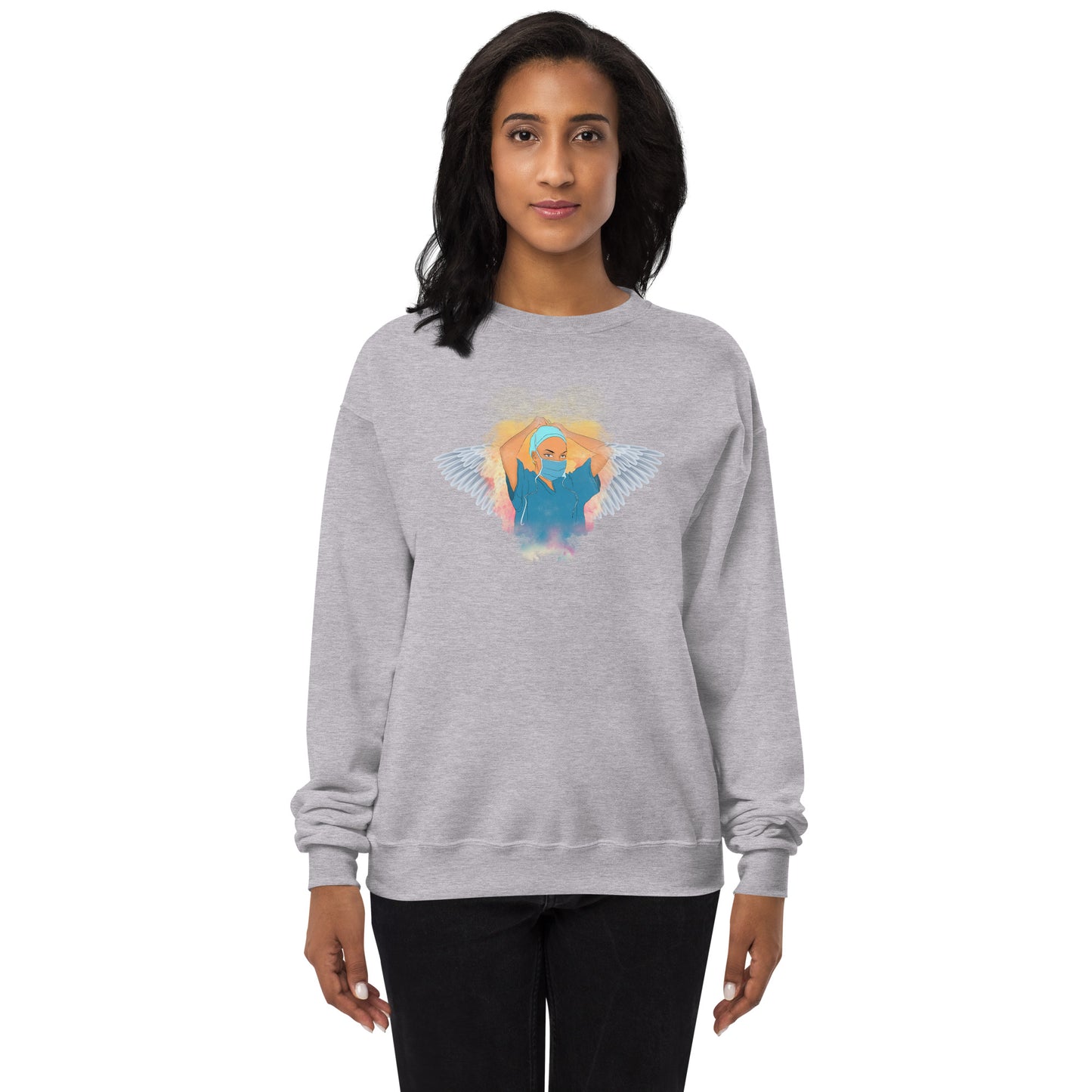 Nurse Is Angel Unisex fleece sweatshirt