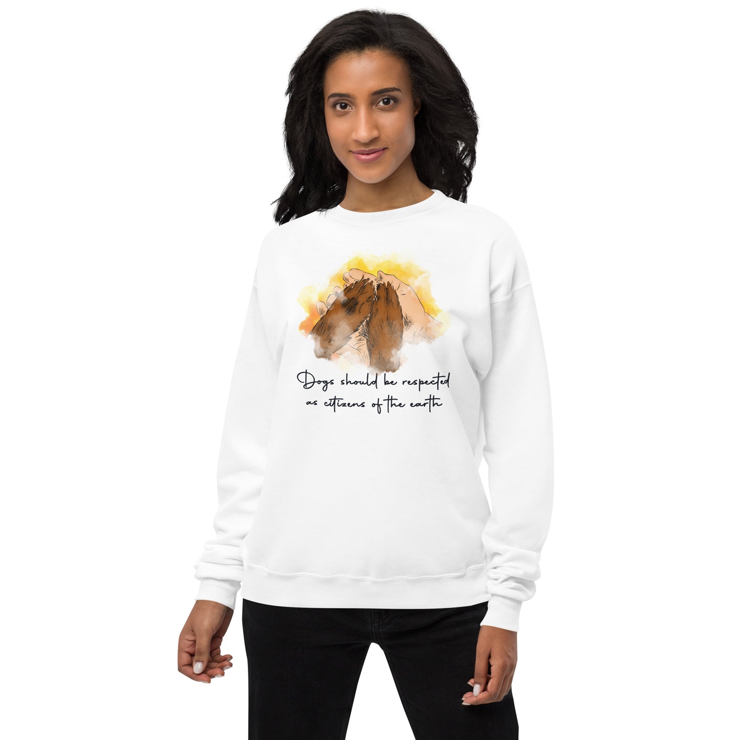 Dogs Should Be Respected Unisex fleece sweatshirt