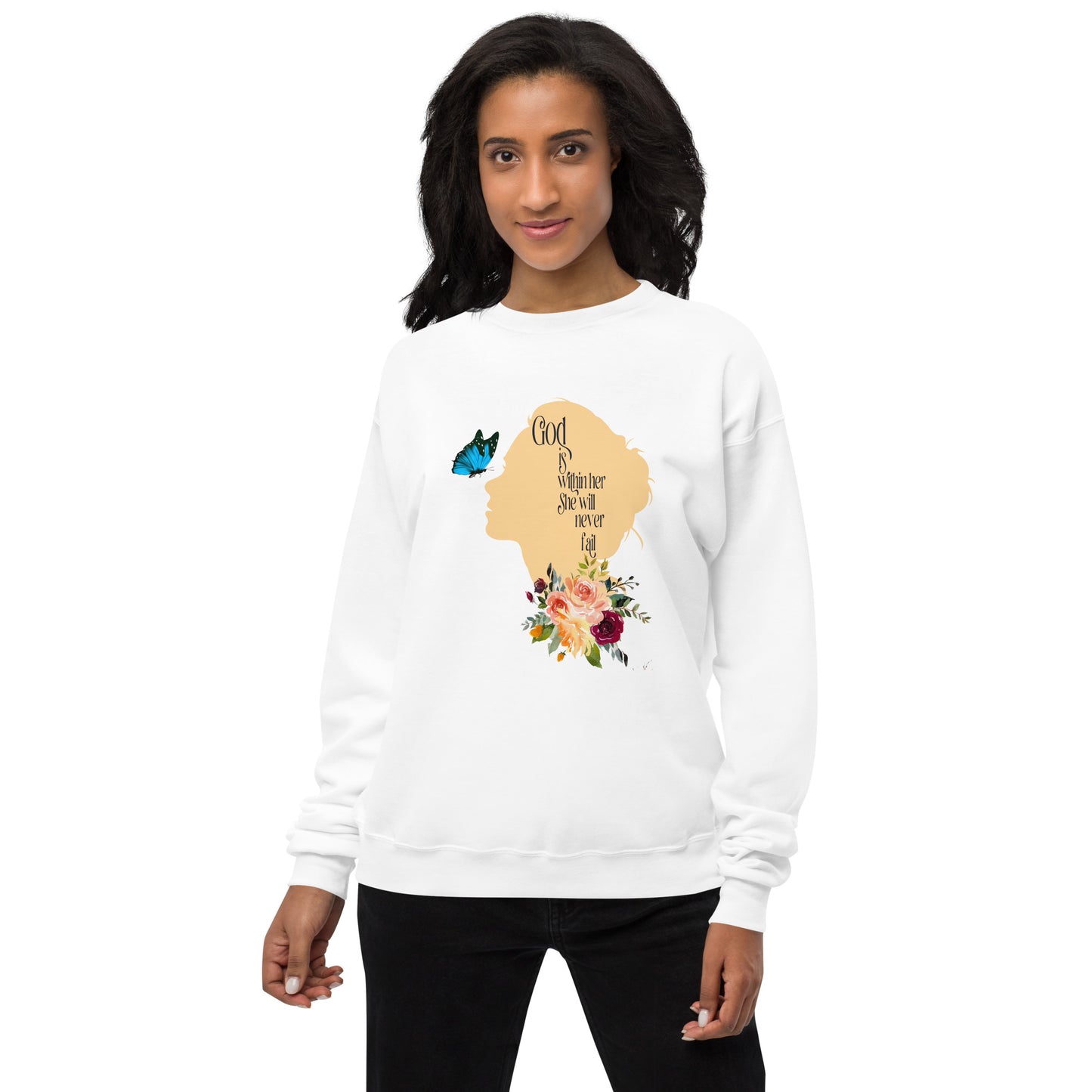 God Is Within Her Unisex fleece sweatshirt