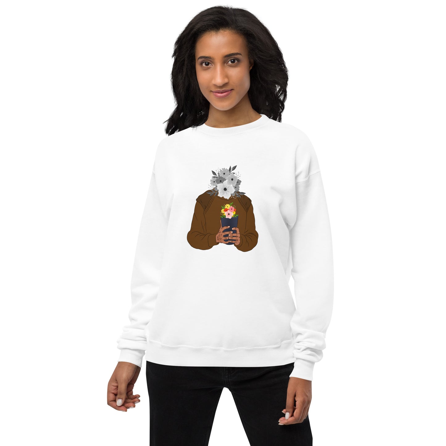 Flowers Unisex fleece sweatshirt