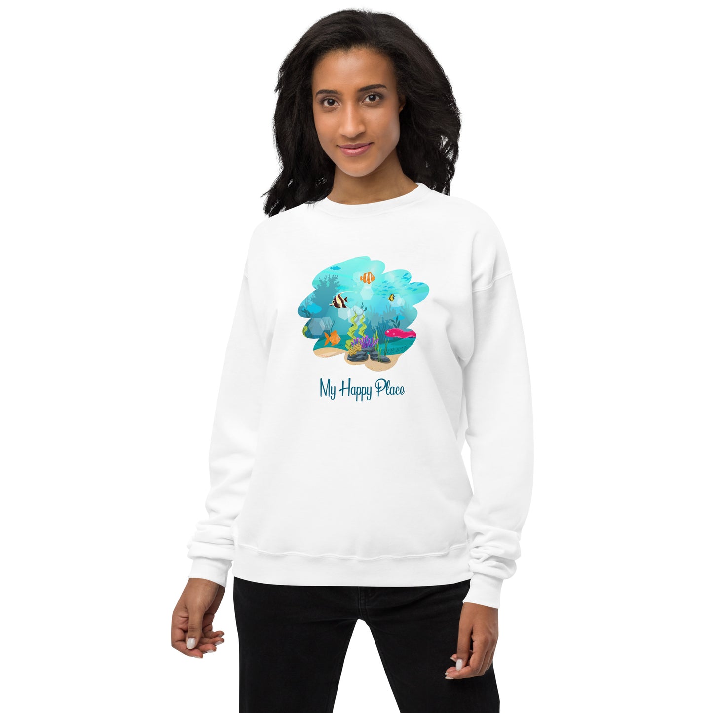 My Happy Place Unisex fleece sweatshirt