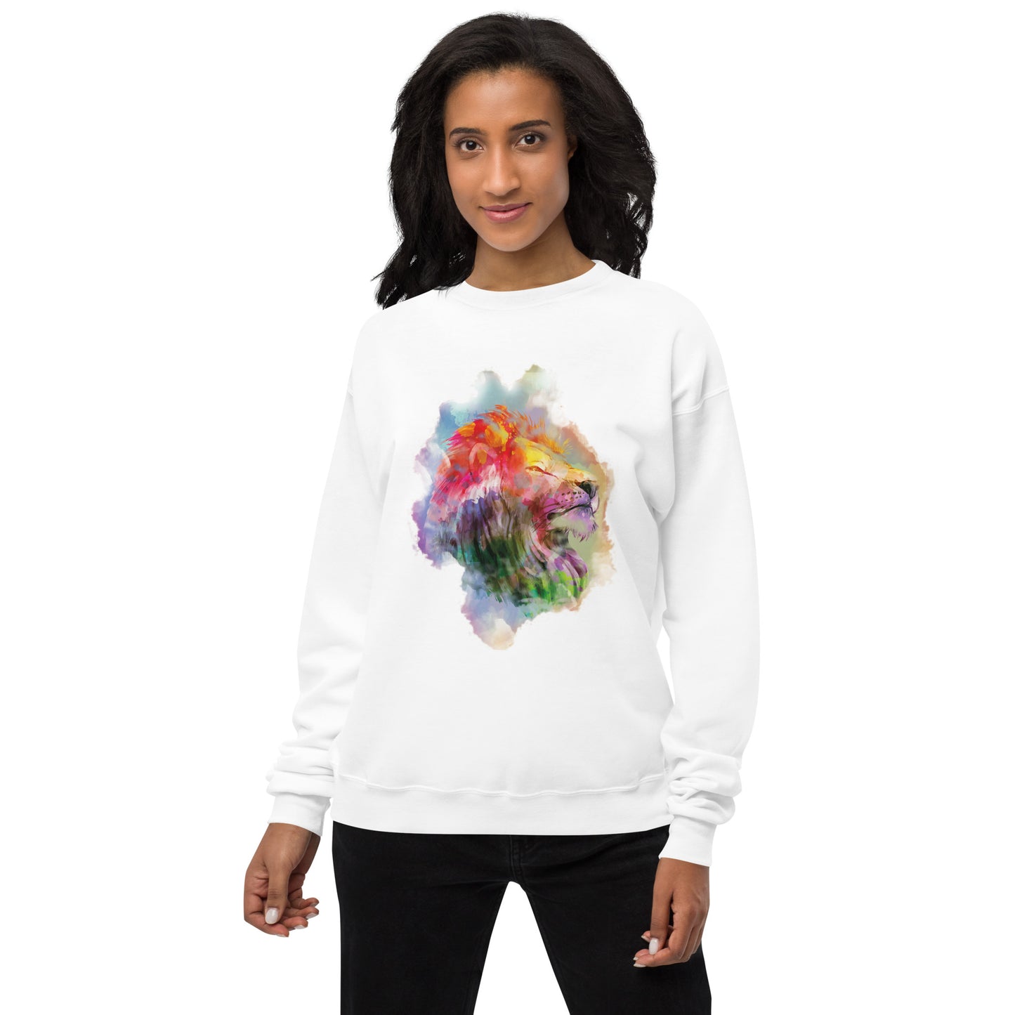 Lion Unisex fleece sweatshirt