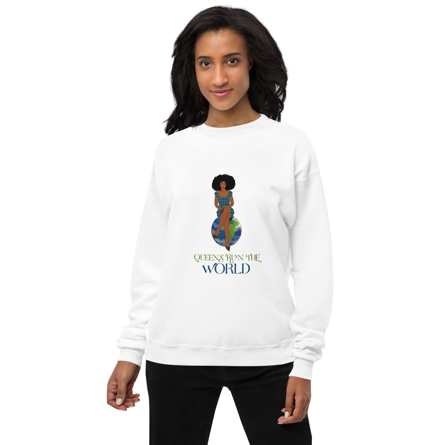 “Queens” Run The World Unisex fleece sweatshirt