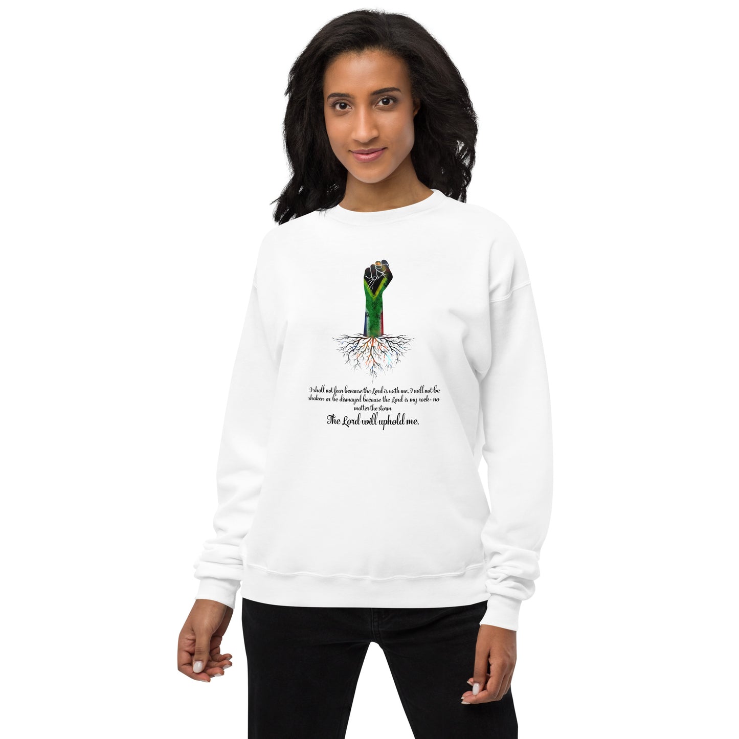 This Lord Will Uphold Me Unisex fleece sweatshirt