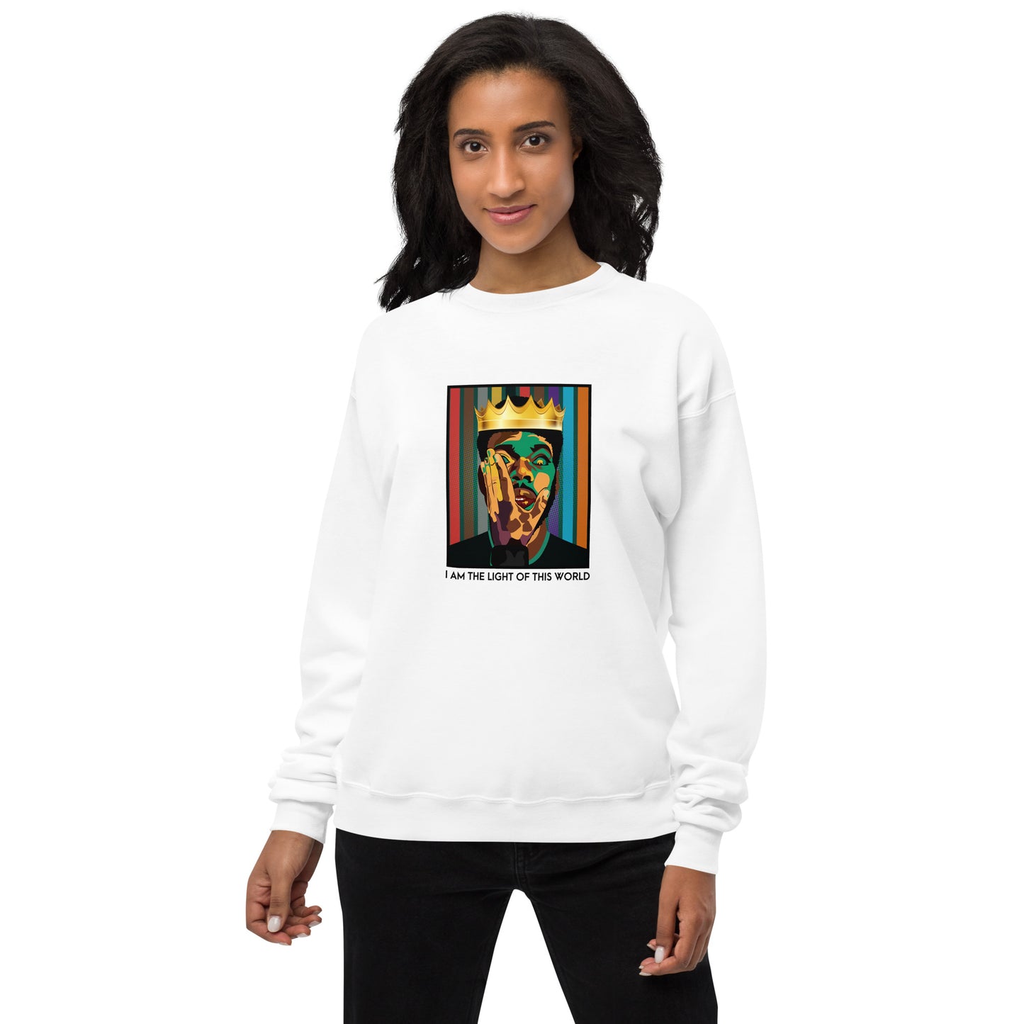 I Am The Light Of This World Unisex fleece sweatshirt