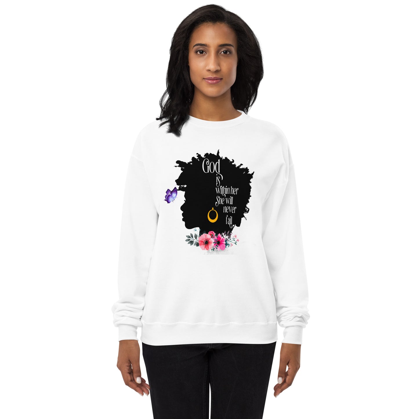 God Is Within Her Unisex fleece sweatshirt