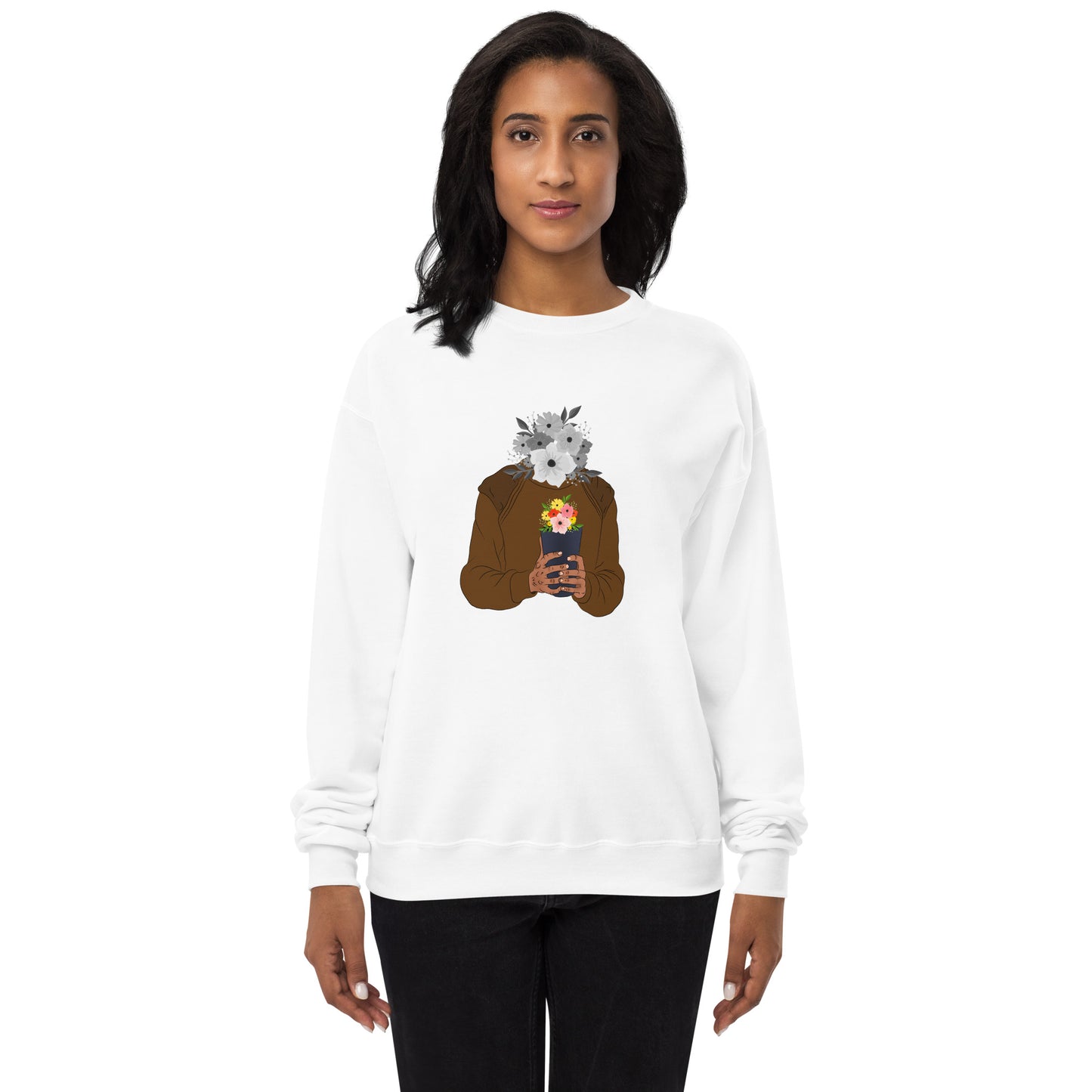 Flowers Unisex fleece sweatshirt