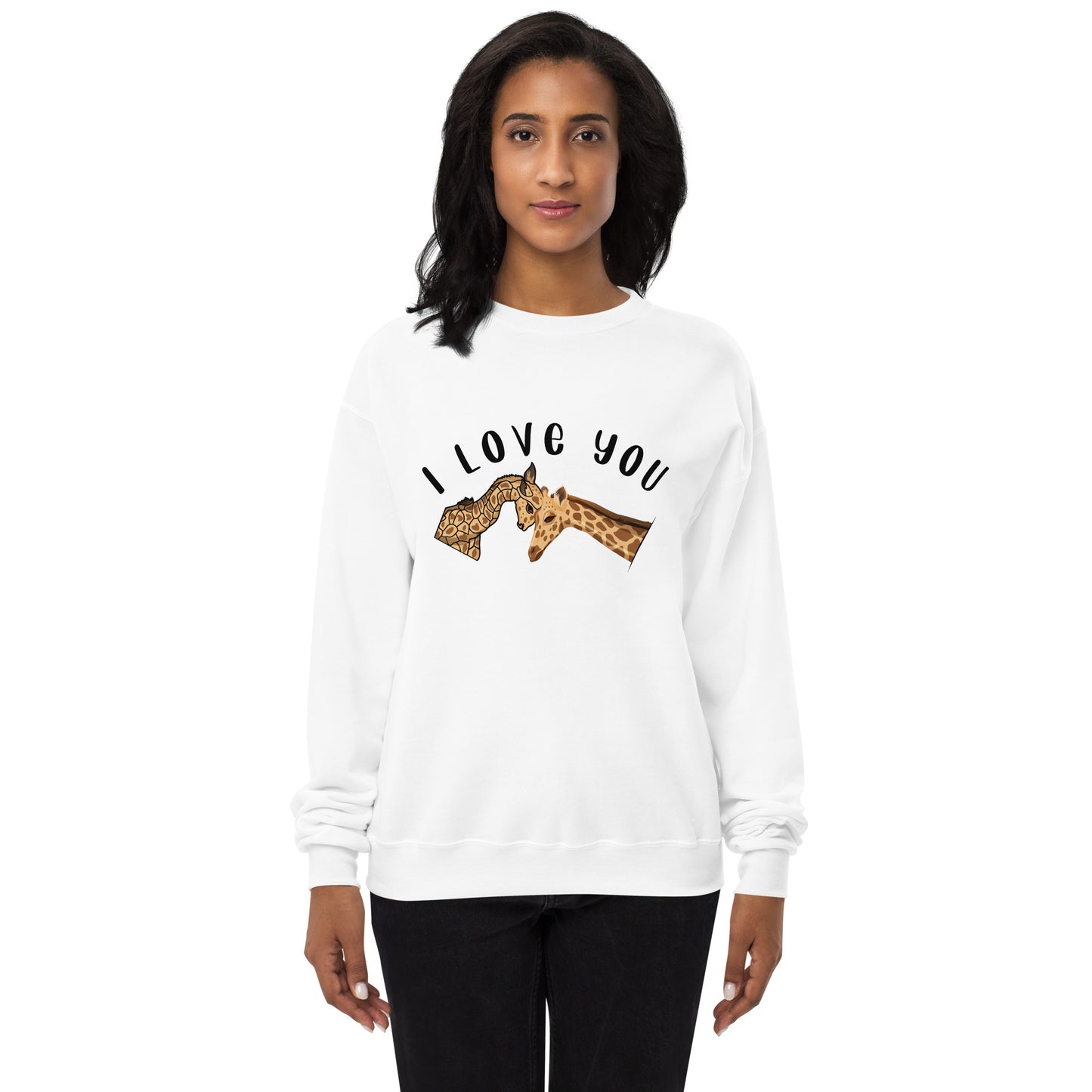 I Love You Unisex fleece sweatshirt