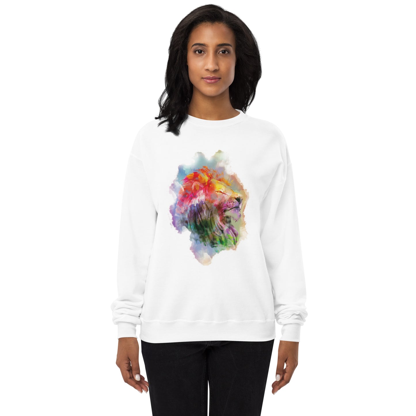 Lion Unisex fleece sweatshirt