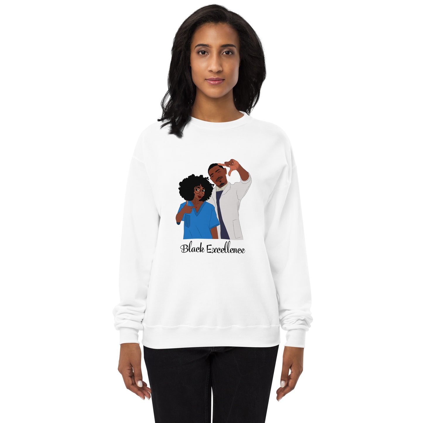 Black Excellence Unisex fleece sweatshirt