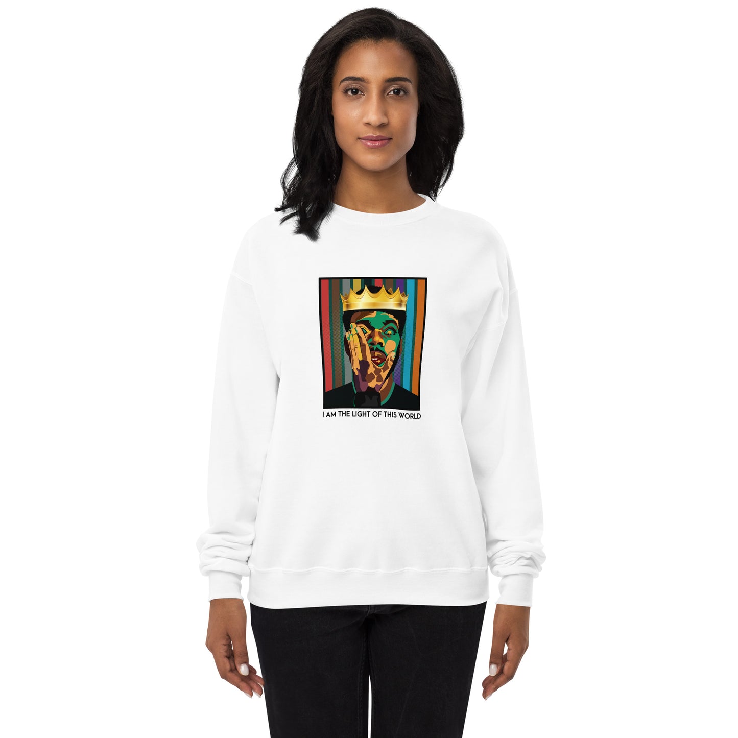 I Am The Light Of This World Unisex fleece sweatshirt